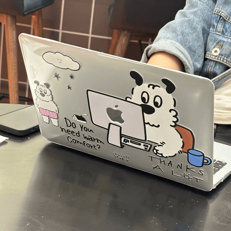 くまキャラクター柄 ノートパソコンケース