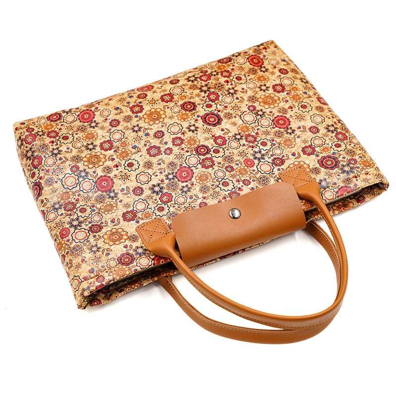 コルクカラーのパソコンケース トートバッグ