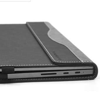 パソコンケース マグネット開閉式スタンド機能付きレザーデザインパソコンケース 14インチ対応 ビジネス 会議 リモートワーク 通勤