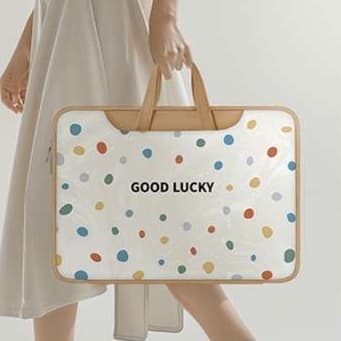 防水タイプの水玉模様のgood luck パソコンケース