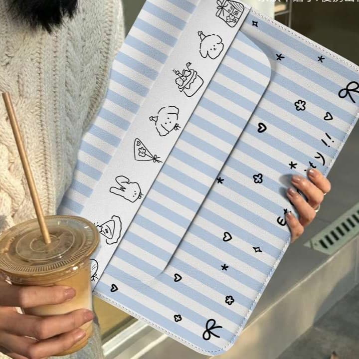 パソコンケース　おでかけストライプパソコンケース