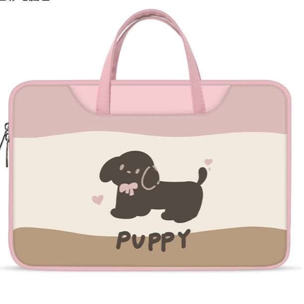 パソコンケース　子犬のイラストの可愛いパソコンケース☆犬好きのあなたにおすすめのパソコンケース
