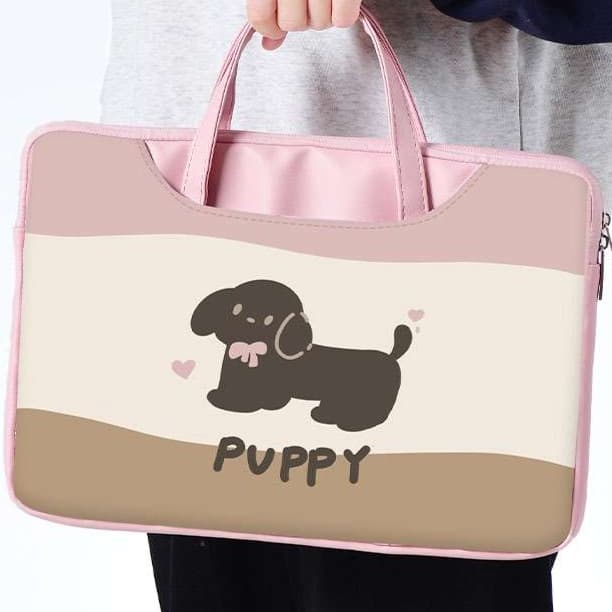 パソコンケース　子犬のイラストの可愛いパソコンケース☆犬好きのあなたにおすすめのパソコンケース