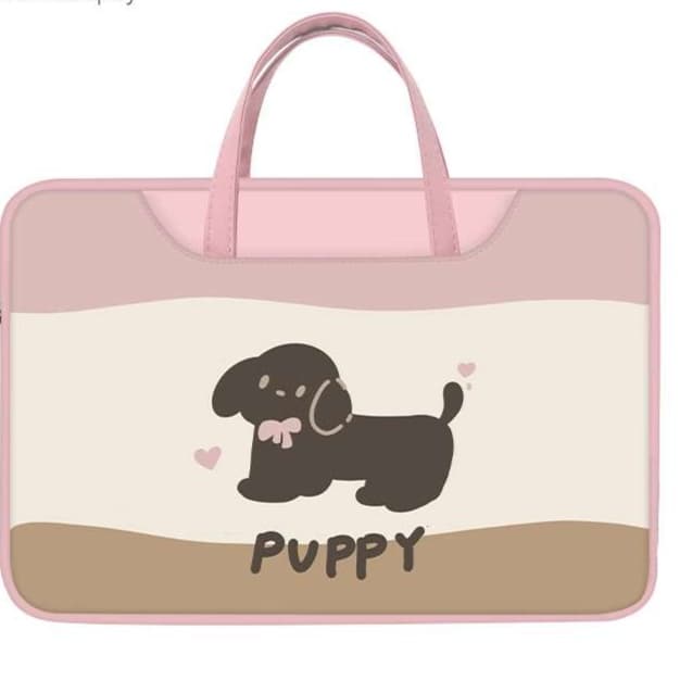 パソコンケース　子犬のイラストの可愛いパソコンケース☆犬好きのあなたにおすすめのパソコンケース