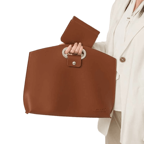 パソコンケース　13インチ～15.6インチ 金属ハンドル付き革製ポーチセットパソコンケース ビジネス 通勤 商談