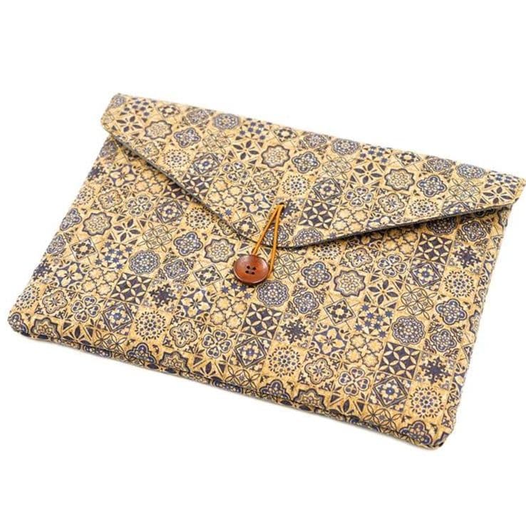 パソコンケース　13インチ～16インチ 天然コルク×フェルト素材ナチュラルデザインパソコンケース 日常使い 通勤 カフェ作業