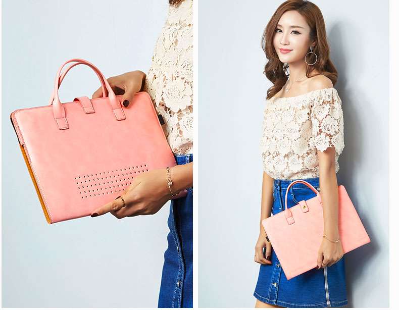 パソコンケース　13インチ～15.6インチ レザー調ハンドル付きスタイリッシュパソコンケース ビジネス 通勤 日常使い