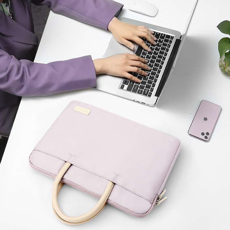 【非表示】パソコンケース  上品な革製ノートパソコン用キャリーバッグ