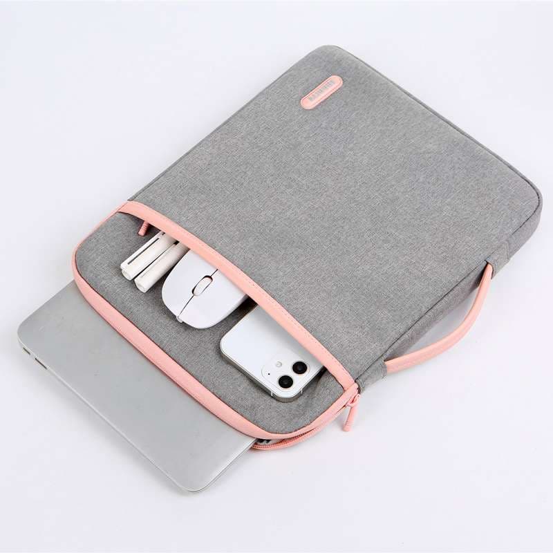 パソコンケース　8インチ～15.6インチ サイドジッパー取っ手付きスリムパソコンケース ビジネス 通勤 日常使い