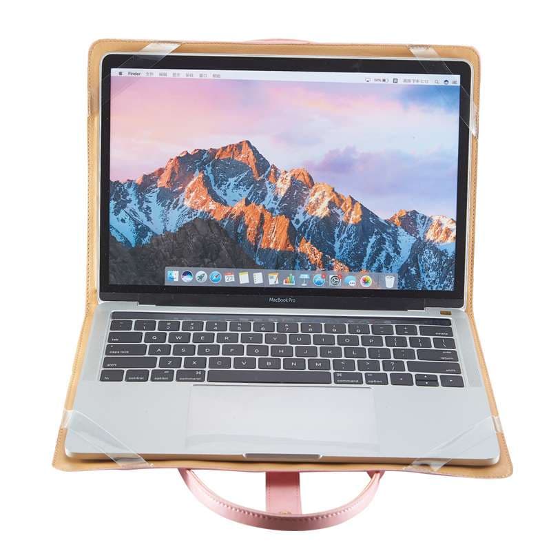 パソコンケース　13インチ～15.6インチ レザー調ハンドル付きスタイリッシュパソコンケース ビジネス 通勤 日常使い