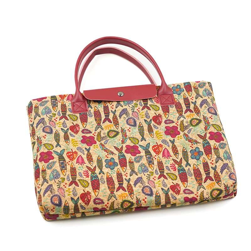 コルクカラーのパソコンケース トートバッグ