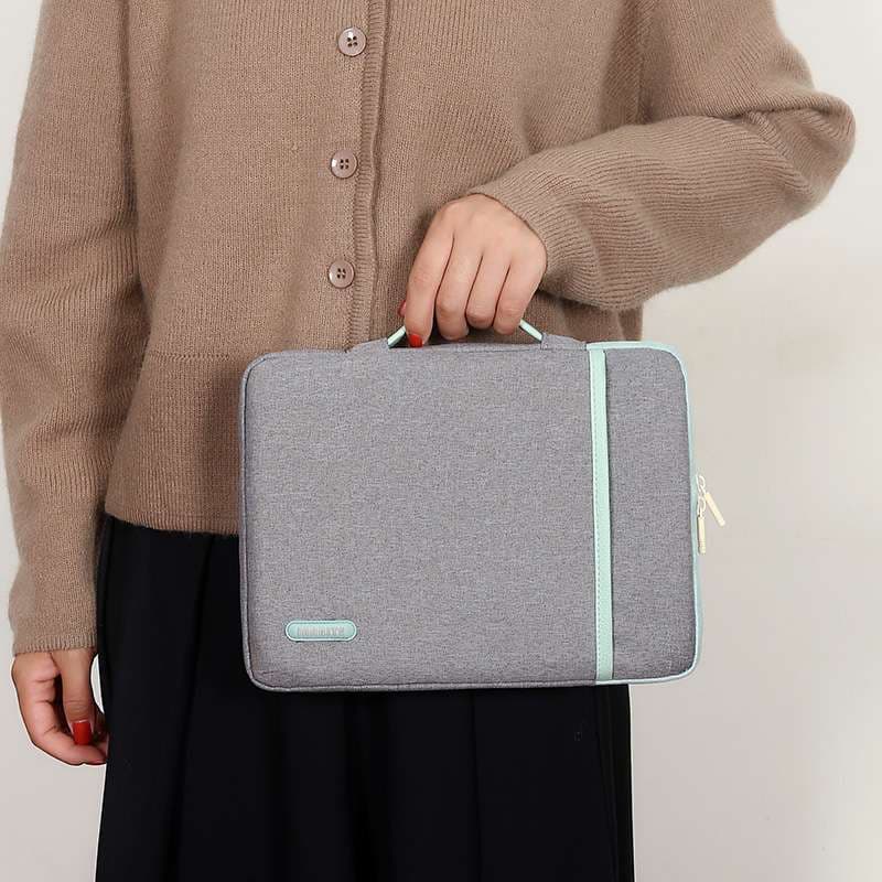 パソコンケース　8インチ～15.6インチ サイドジッパー取っ手付きスリムパソコンケース ビジネス 通勤 日常使い