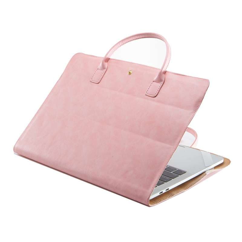 パソコンケース　13インチ～15.6インチ レザー調ハンドル付きスタイリッシュパソコンケース ビジネス 通勤 日常使い
