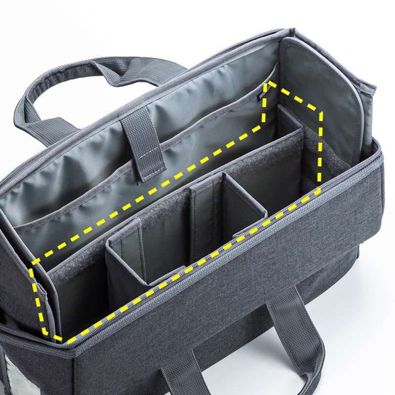 パソコンケース　13.3インチ フェルト多収納オーガナイザーパソコンケース ビジネス 会議 在宅ワーク