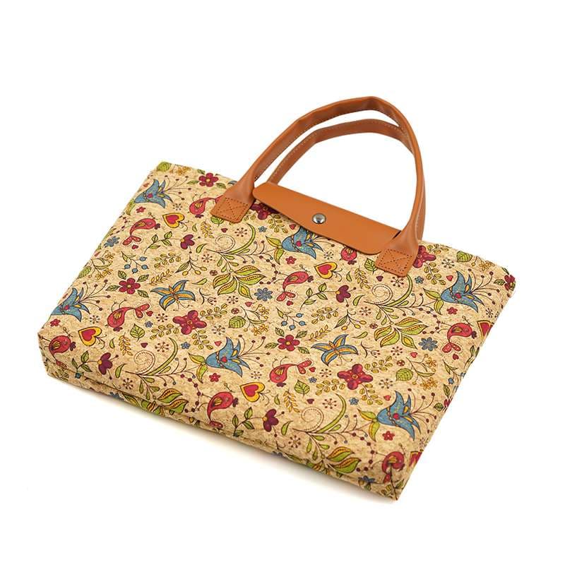 コルクカラーのパソコンケース トートバッグ