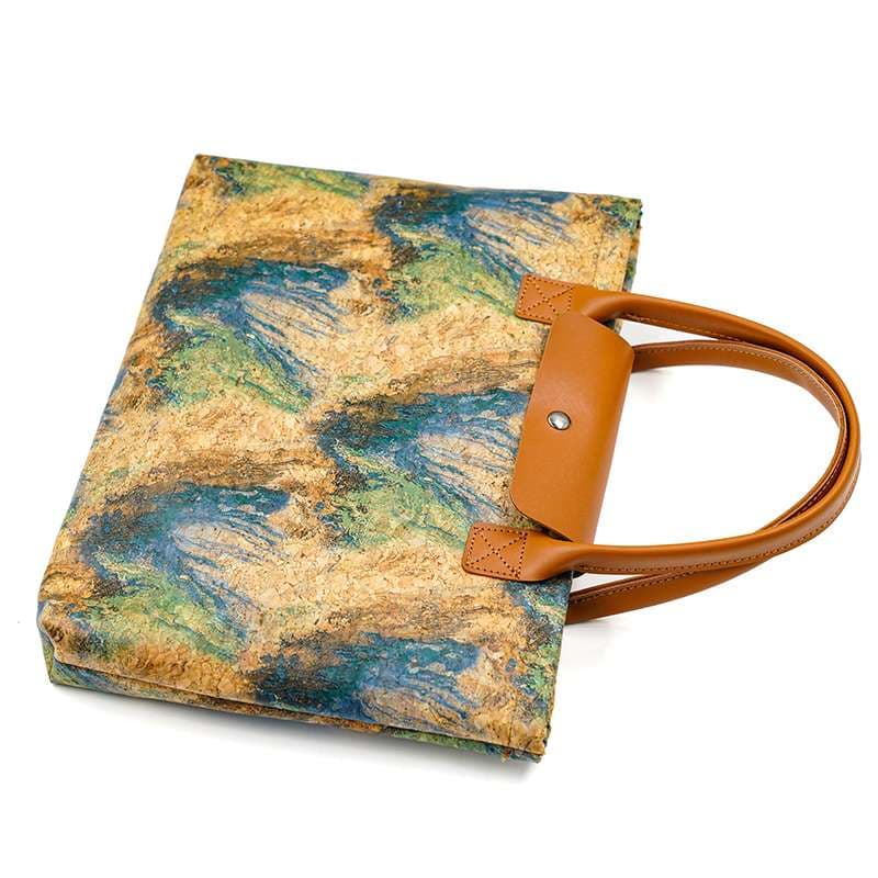 コルクカラーのパソコンケース トートバッグ