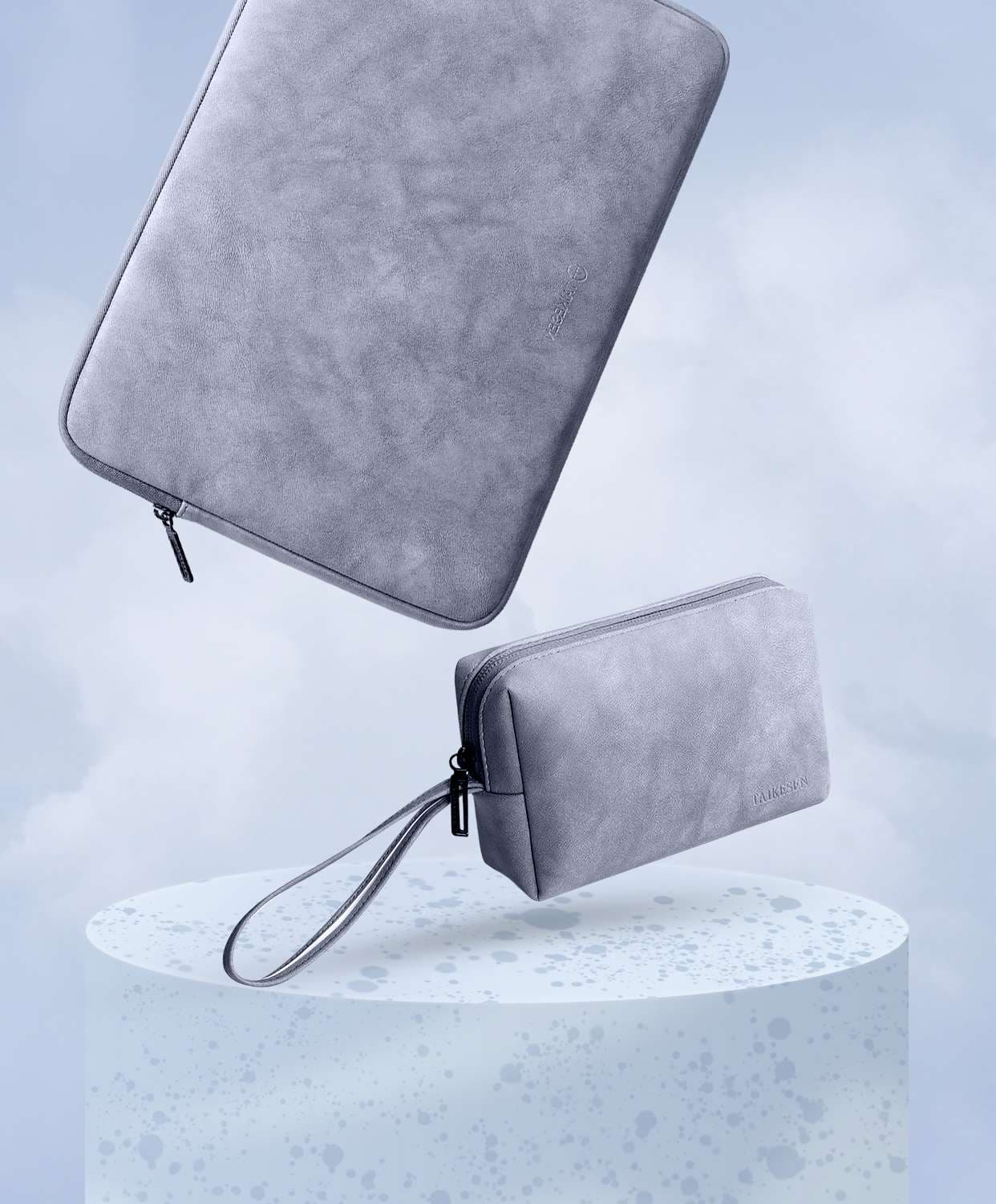 パソコンケース　12インチ～16インチ 防水耐衝撃スリムポーチ付きパソコンケース ビジネス 通勤 日常使い