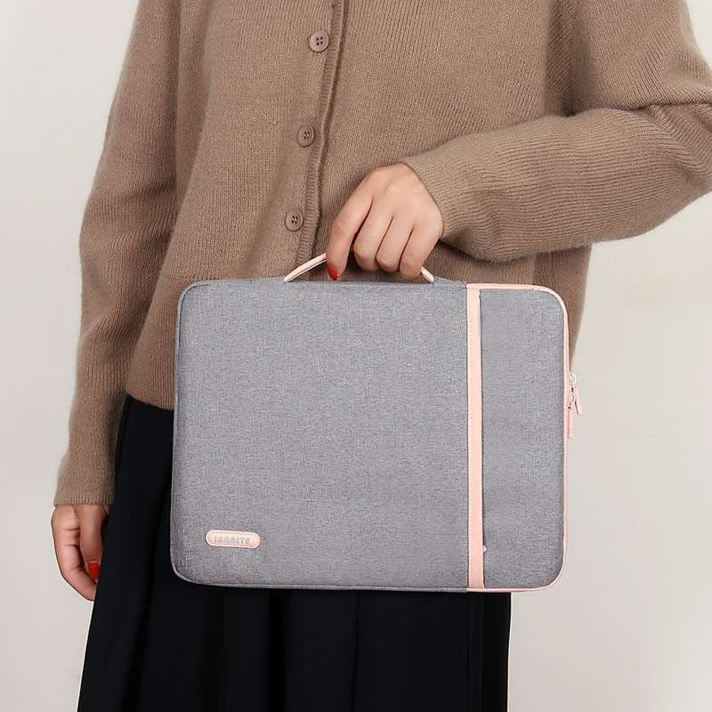 パソコンケース　8インチ～15.6インチ サイドジッパー取っ手付きスリムパソコンケース ビジネス 通勤 日常使い