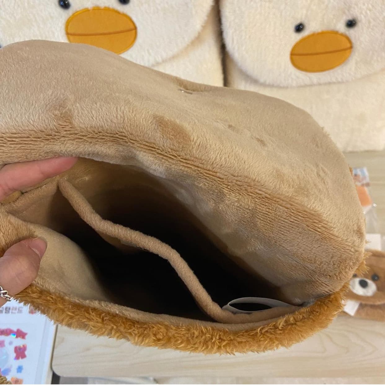 パソコンケース もこもこ動物顔刺繍入りふわふわパソコン収納ケース