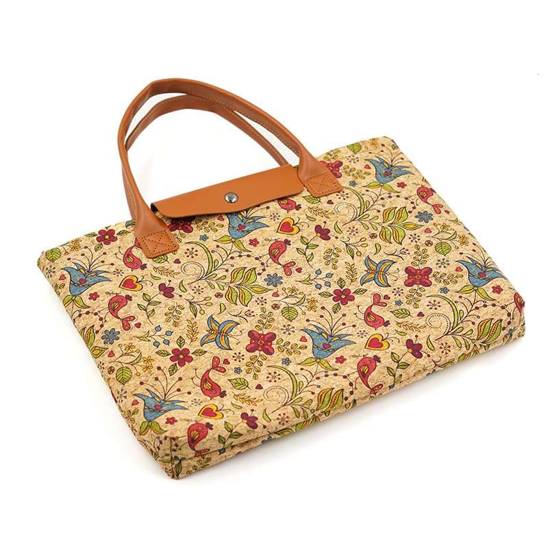 コルクカラーのパソコンケース トートバッグ