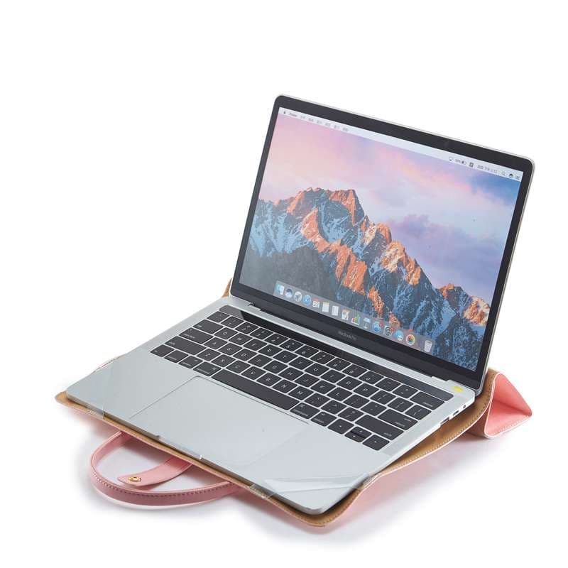 パソコンケース　13インチ～15.6インチ レザー調ハンドル付きスタイリッシュパソコンケース ビジネス 通勤 日常使い