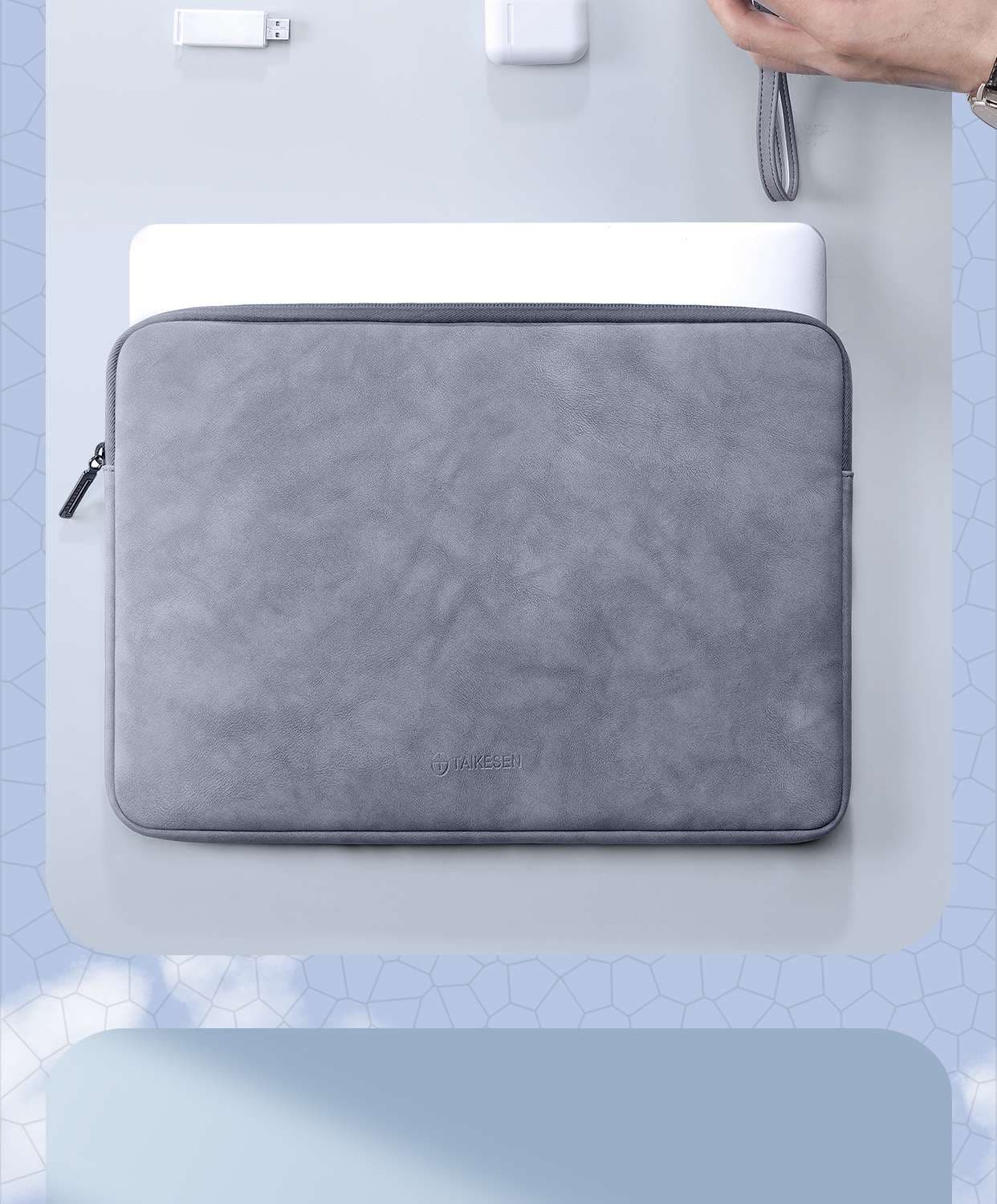 パソコンケース　12インチ～16インチ 防水耐衝撃スリムポーチ付きパソコンケース ビジネス 通勤 日常使い
