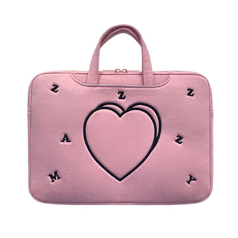 パソコンケース ハートとアルファベットのパソコンバッグ　シンプルだけど可愛い☆