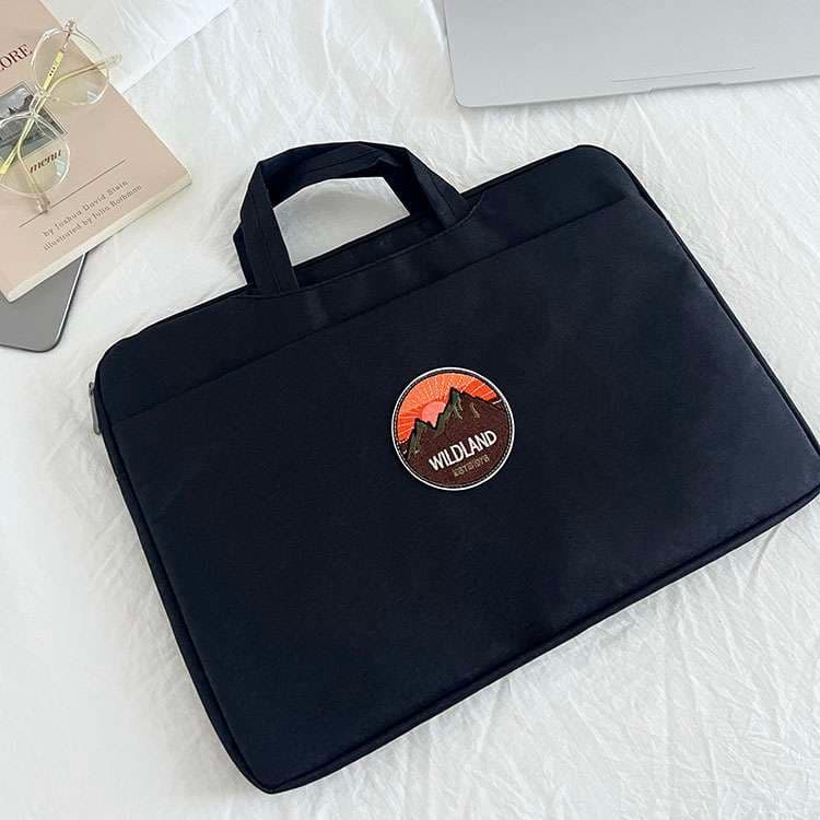 パソコンケース　通学用 山岳柄ノートパソコンケース 持ち手付き