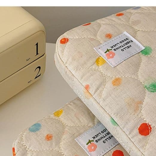 パソコンケース カラフル水玉キルティングパソコンケース